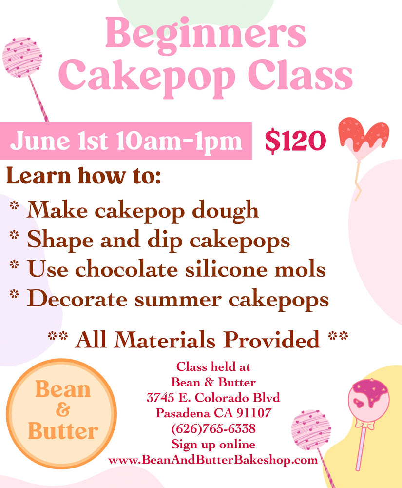 6/1 -- Beginners Cakepop Class