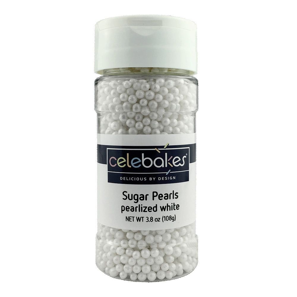 Pearlized White Sugar Pearls