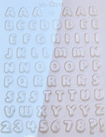 1/2" letters and numbers chocolate mold ck products