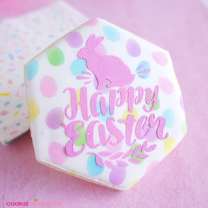 
                  
                    Happy Easter with Bunny Stencil
                  
                