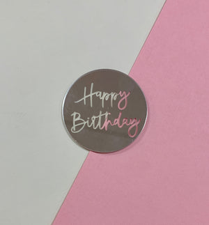 
                  
                    Happy Birthday Silver Acrylic Disk
                  
                