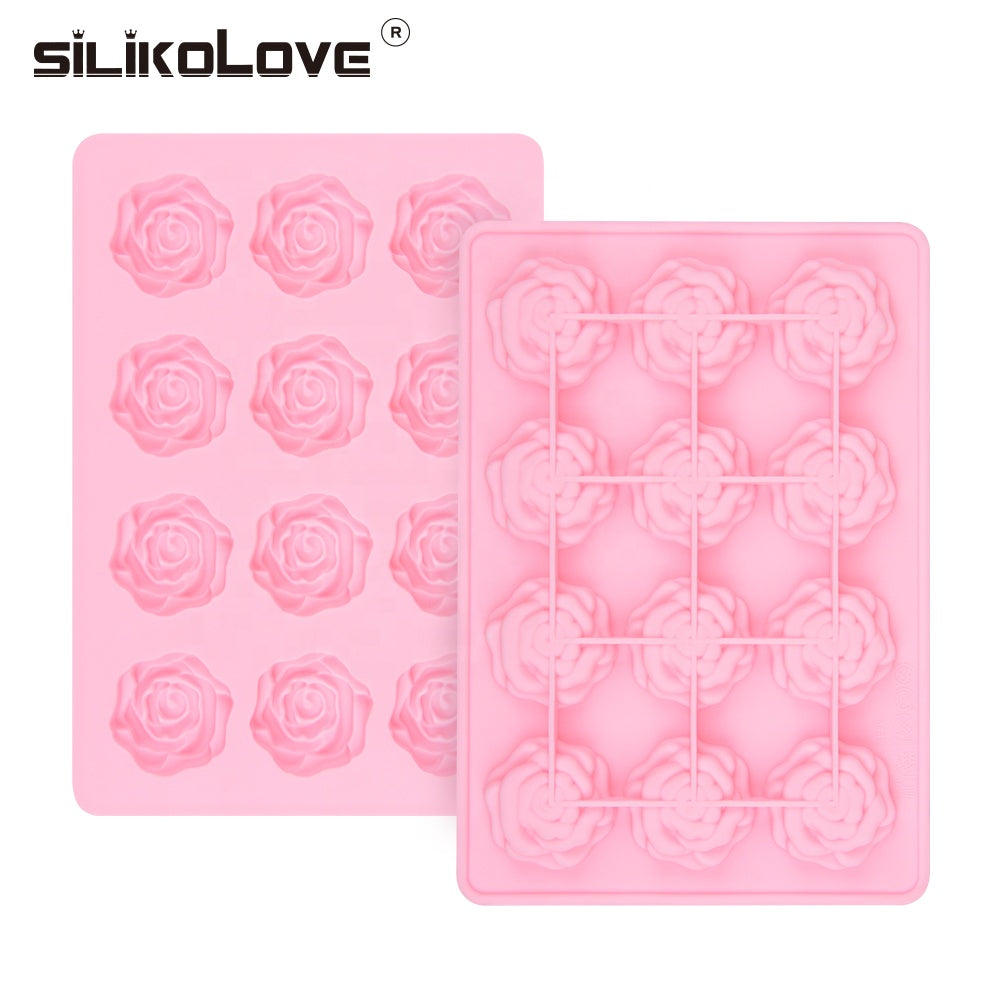 12 Cav Rose Silicone Mold – Bean and Butter