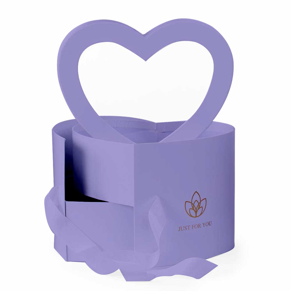 Lavender Two Tier Heart Box