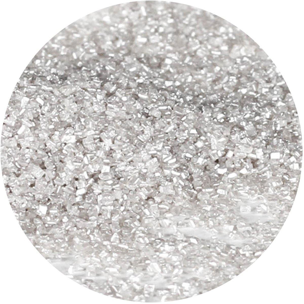 shimmering silver sugar crystals celebakes ck products