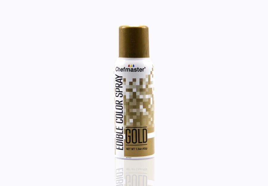 metallic gold edible spray paint 1.5oz chefmaster