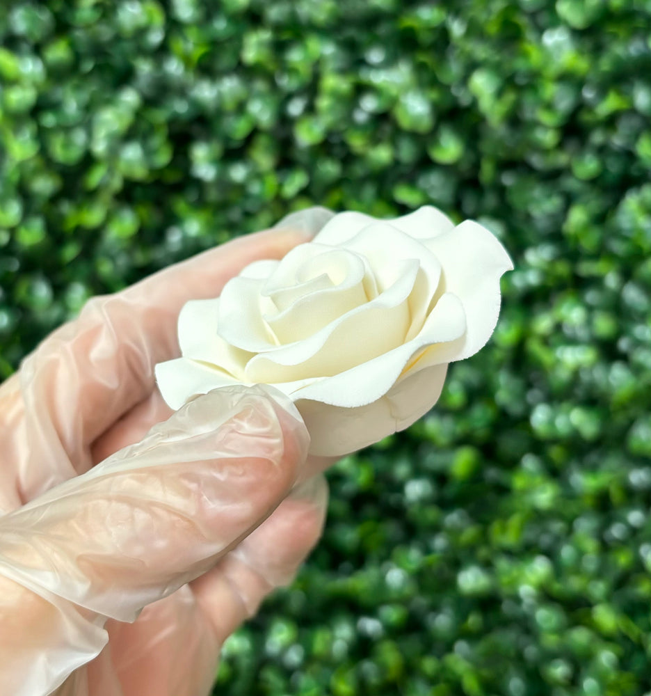 
                  
                    Medium White Gumpaste Rose
                  
                