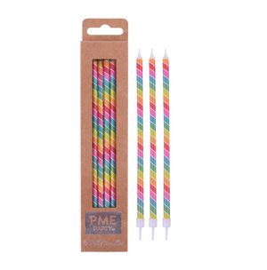 
                  
                    Tall Rainbow Stripes Candles
                  
                