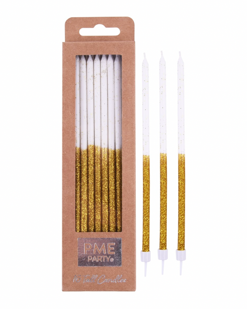 
                  
                    Tall Glitter Candles 16ct
                  
                