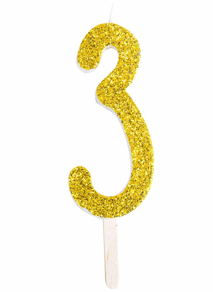 
                  
                    Glitter Number Candle
                  
                