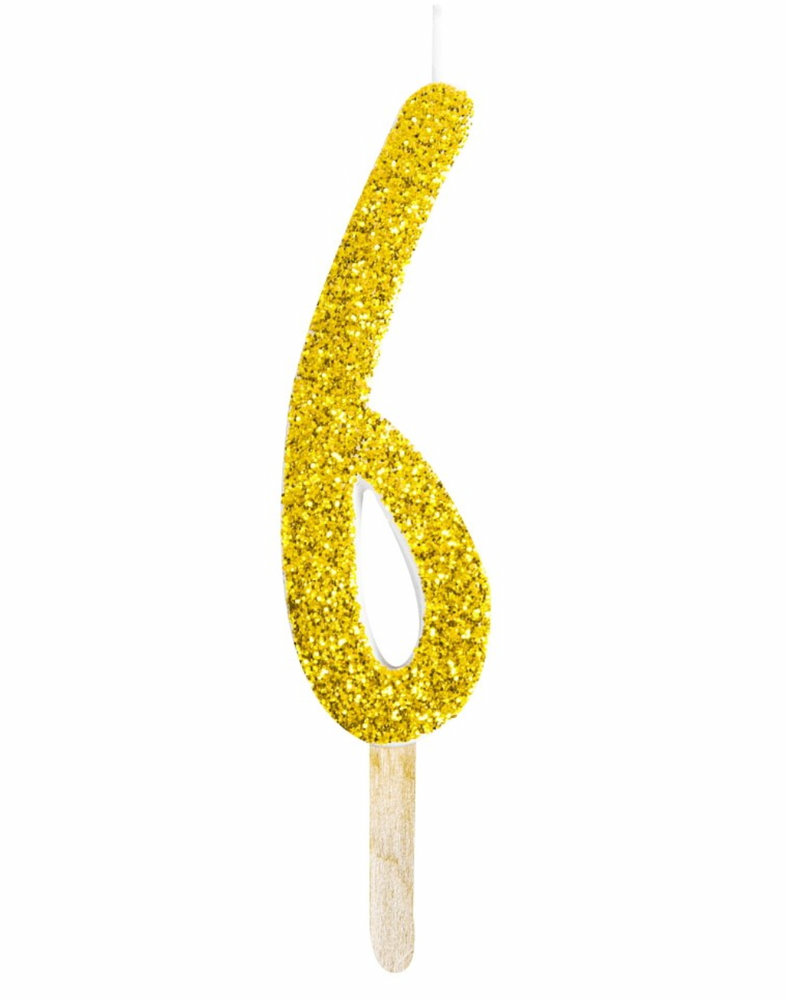 
                  
                    Glitter Number Candle
                  
                