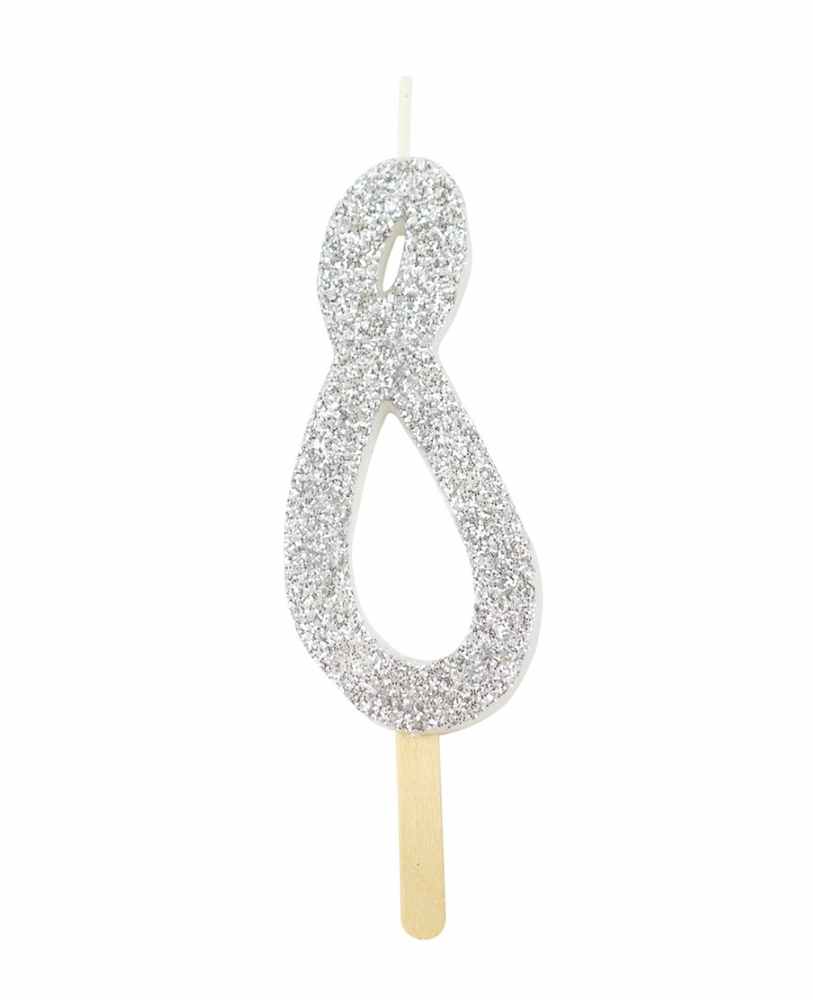 
                  
                    Glitter Number Candle
                  
                