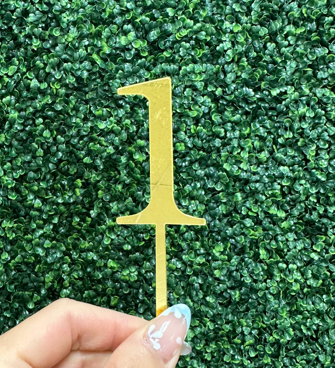 #1 Gold Acrylic Cake Topper – Bean and Butter