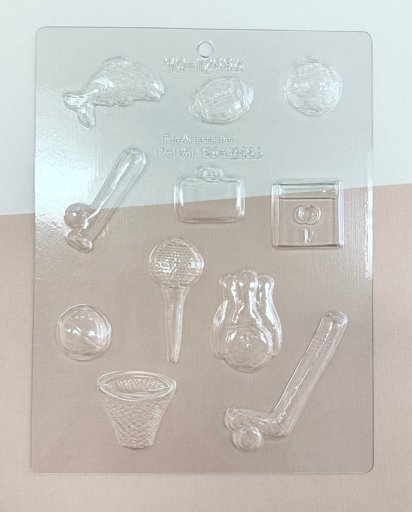 Assorted Sports Chocolate Mold