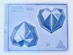 2 Diamond Hearts 4-Piece Mold - Bean and Butter
