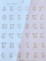 5/8" letters and numbers olde chocolate mold ck products