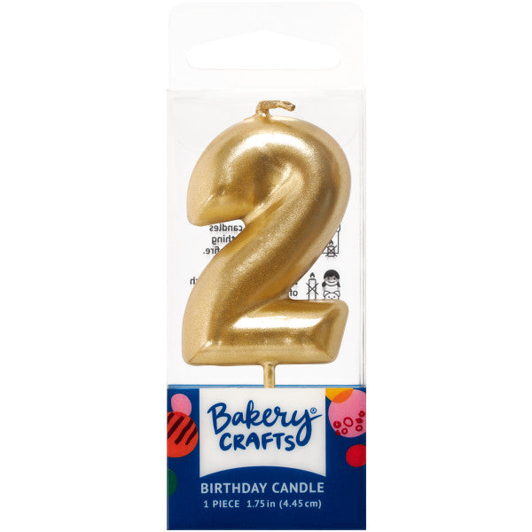 2 Candle Numerals - Gold