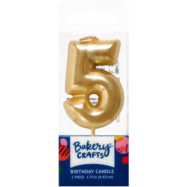 5 Candle Numerals - Gold