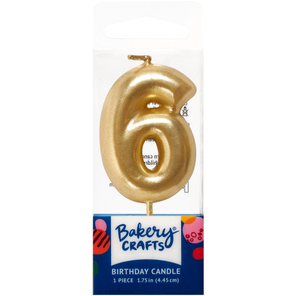 6 Candle Numerals - Gold