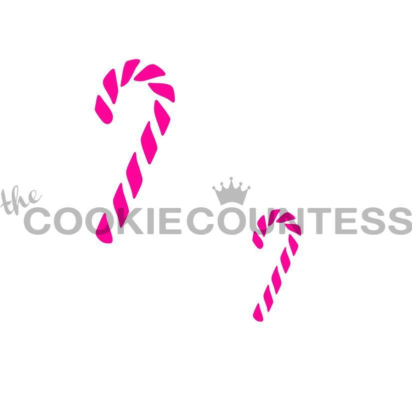 Candy Canes Cookie Stencil (2 sizes)