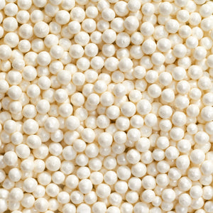Edible Sugar Pearls (White) - 4oz