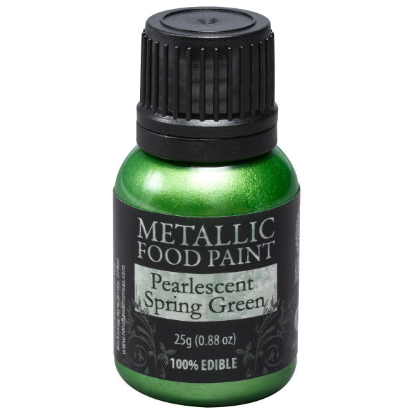 spring green pearlescent metallic food paint decopac