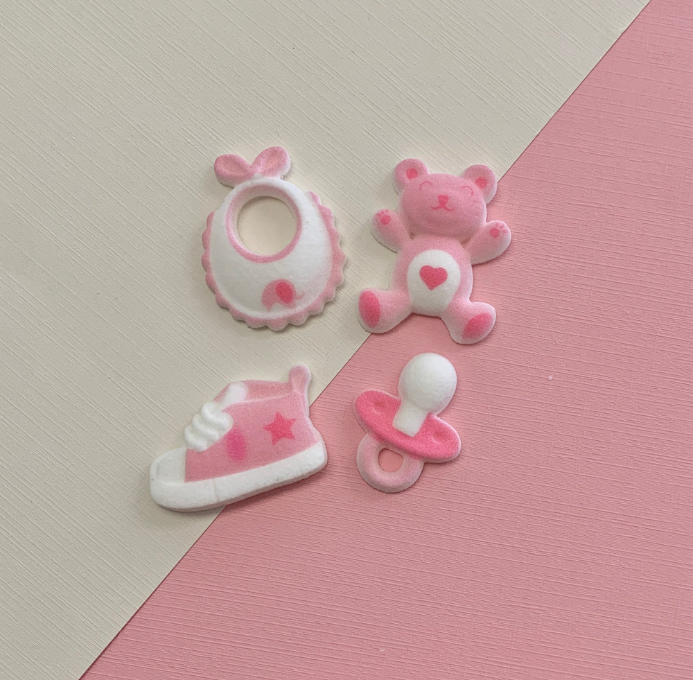 Pink Baby Sugar Decorations
