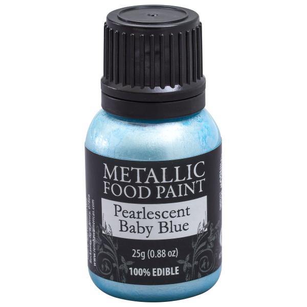 baby blue pearlescent metallic food paint decopac