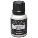 pearlescent white metallic food paint decopac