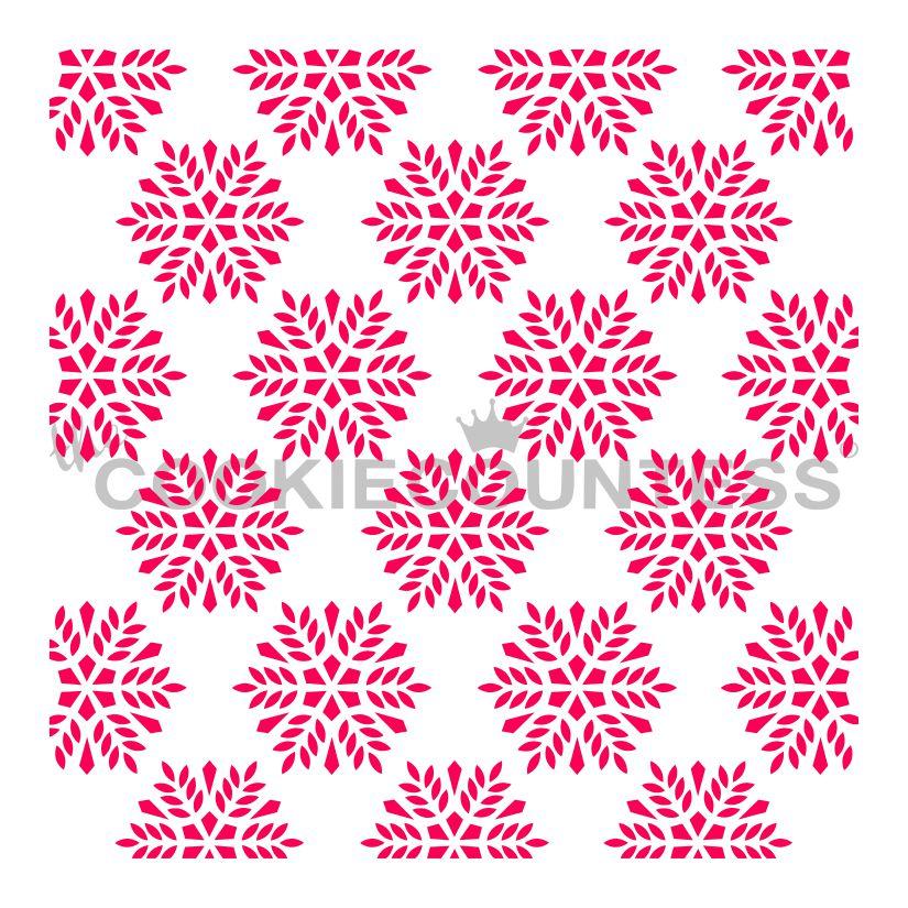 Snowflakes Background Cookie Stencil