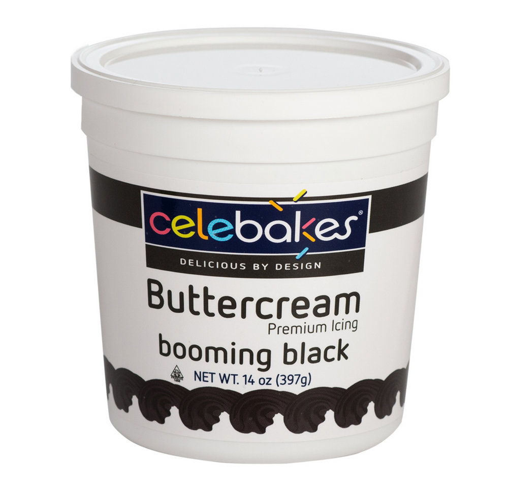 Blooming Black Buttercream