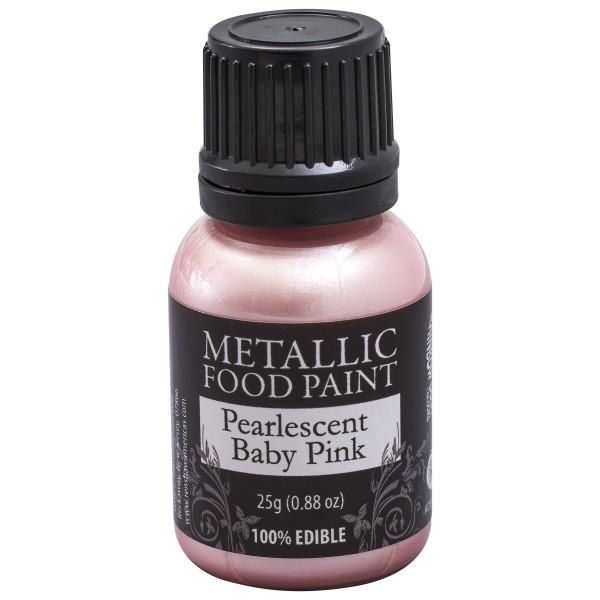 baby pink pearlescent metallic food paint decopac
