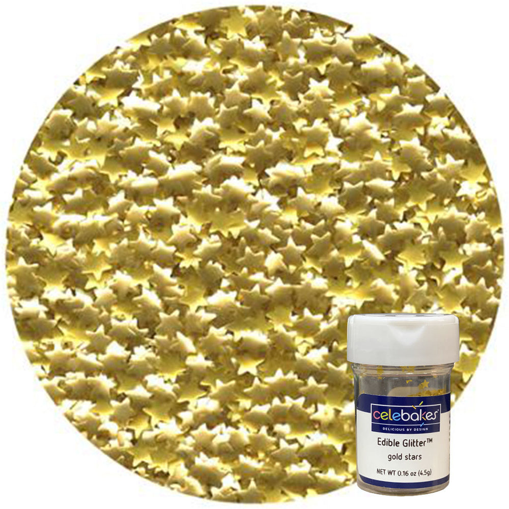 Edible Gold Glitter Stars