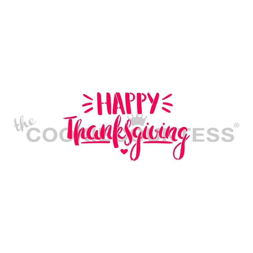 Happy Thanksgiving Fun Font Stencil