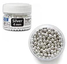 4mm Silver Sugar Pearls