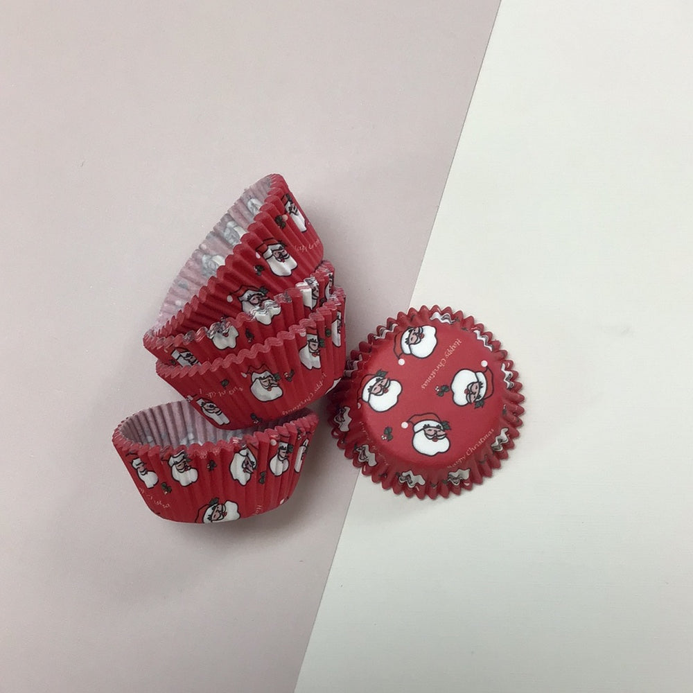 Mini Santa Cupcake Liners