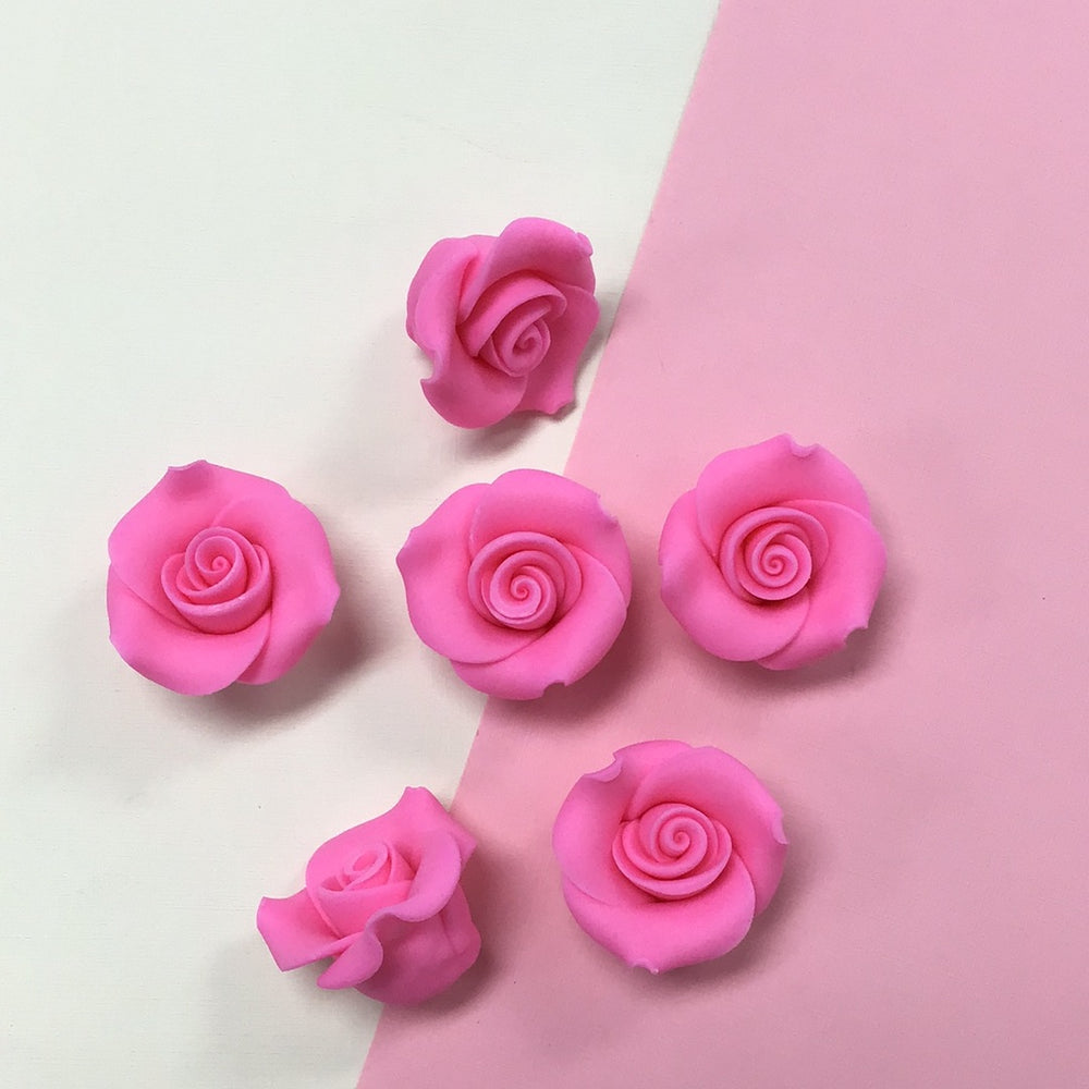1.5” Pink Roses 6ct