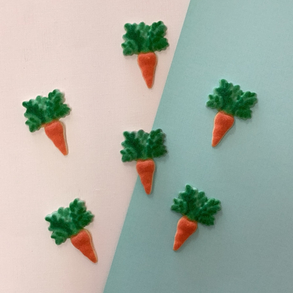 2” Leafy Carrot Sugar Decoration