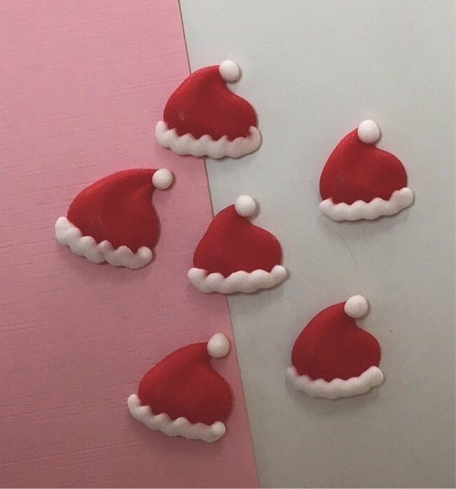 5/8” Mini Santa Hat Royal Icing Dec.