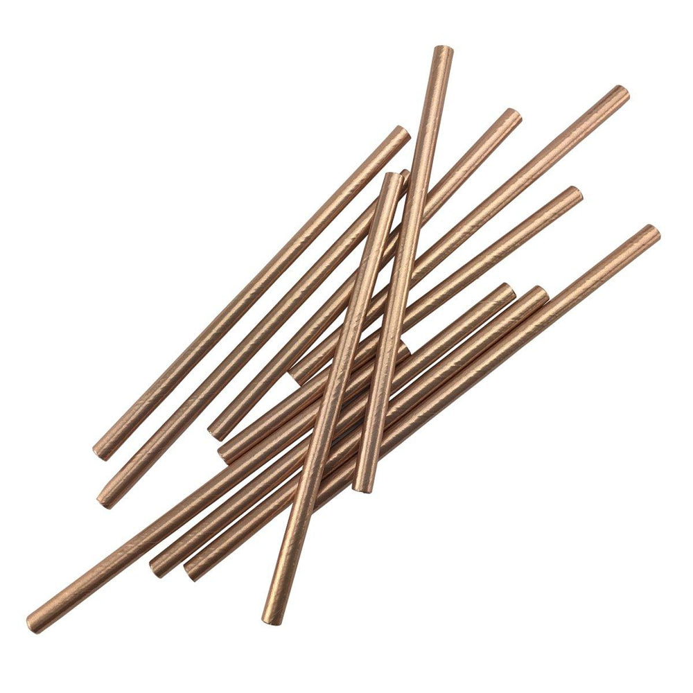 6" metallic rose gold cake pop straws ck products
