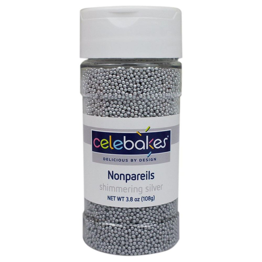 shimmering silver nonpareils celebakes ck products