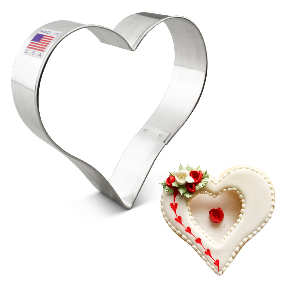 Swooped Heart Cookie Cutter 4”